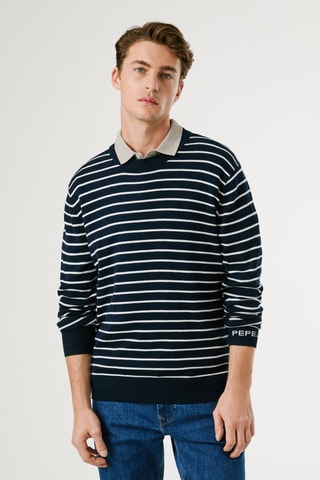 Maglia Andre - Blu notte e bianco