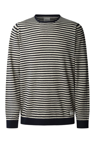 Maglia in lino Layne - Ecrù e petrolio