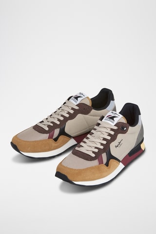 Sneakers in pelle scamosciata Brit - Beige