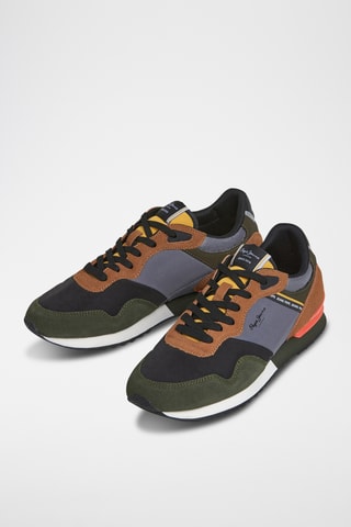 Sneakers in pelle scamosciata London - Cammello