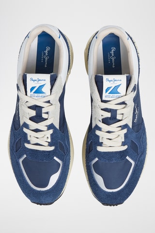 Sneakers in pelle scamosciata Marlon - Navy