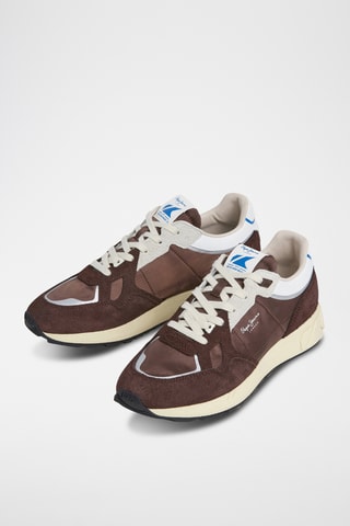 Sneakers in pelle scamosciata Marlon - Marrone scuro