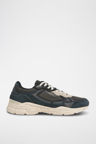 Sneakers in pelle scamosciata Dave - Verde scuro