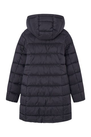 Piumino lungo con cappuccio Vivian - Navy