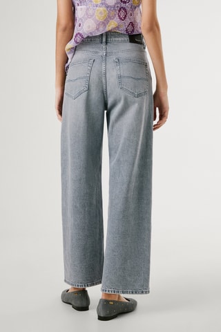 Jeans straight hoge taille Lexa - Grijs