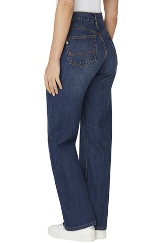 Jeans straight hoge taille Robyn - Marineblauw