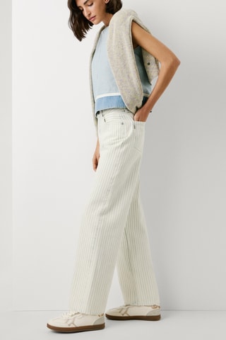 Jeans straight hoge taille Lexa - Wit