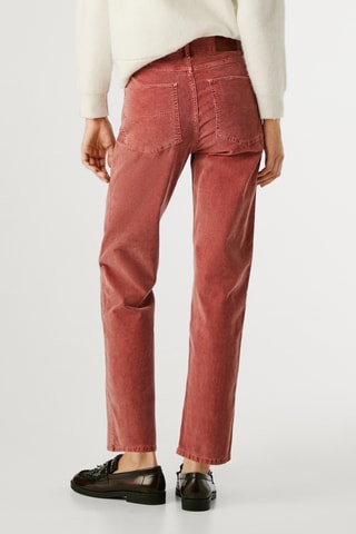 Velours Broek Hoge Taille Sun - Rood