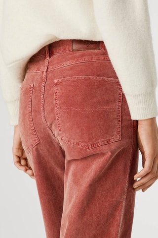 Velours Broek Hoge Taille Sun - Rood
