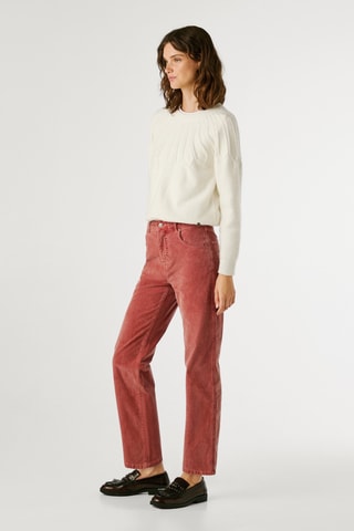 Velours Broek Hoge Taille Sun - Rood