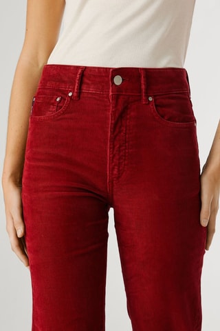Velours Broek Flare Hoge Taille Willa - Rood