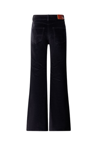Velours Broek Flare Hoge Taille Willa - Zwart