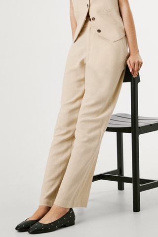 Broek Hoge Taille Stella - Beige