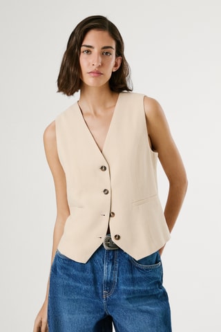 Giacca senza maniche Stella - Beige