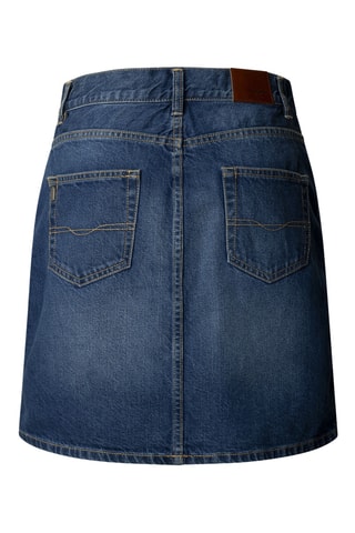 Gonna taglio dritto in jeans Mini - Navy