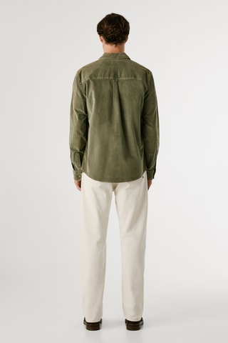 Camicia in velluto Clayton - Verde oliva