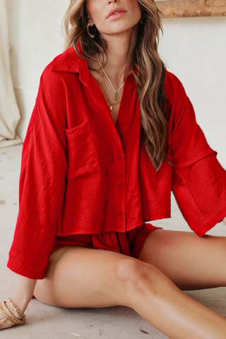 T-shirt et short - Rouge