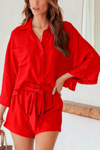T-shirt et short - Rouge