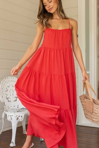 Robe longue - Rouge
