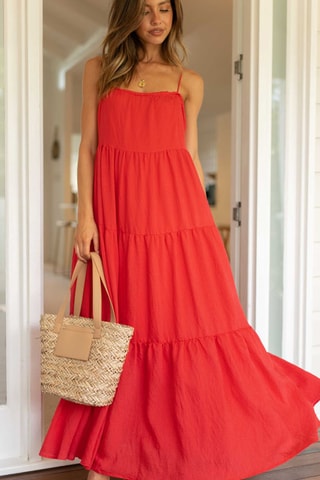 Robe longue - Rouge