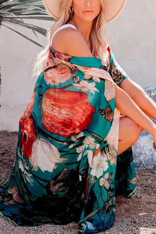 Kimono - Vert et orange