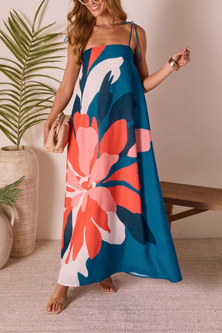 Robe longue - Bleu