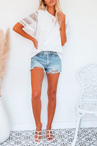Top - Blanc et beige