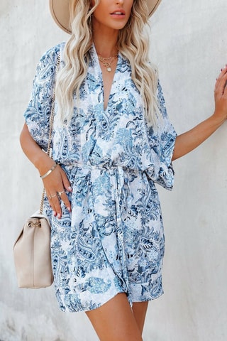 Robe droite - Bleu
