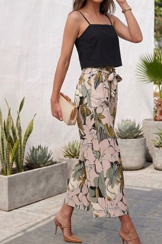 Pantalon taille haute - Écru