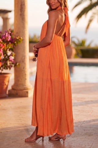 Robe plissée - Orange