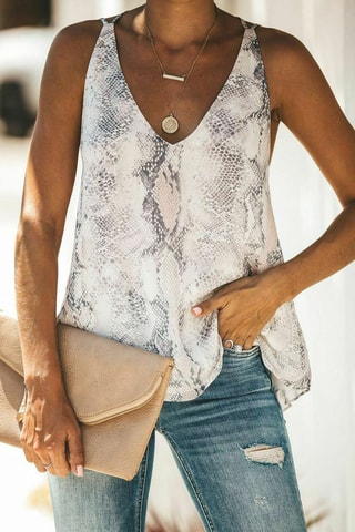 Top - Blanc et gris