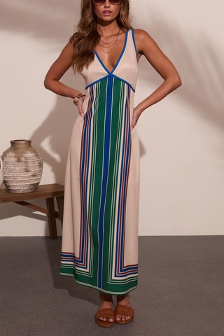 Robe longue - Bleu