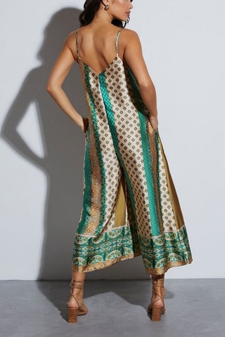 Combinaison - Beige, marron et vert