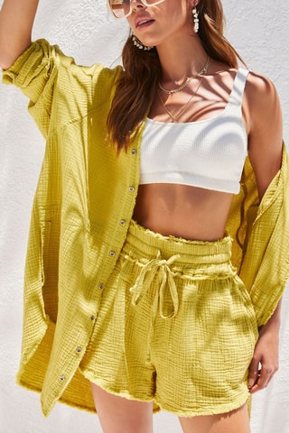 Chemise et short - Blanc et jaune