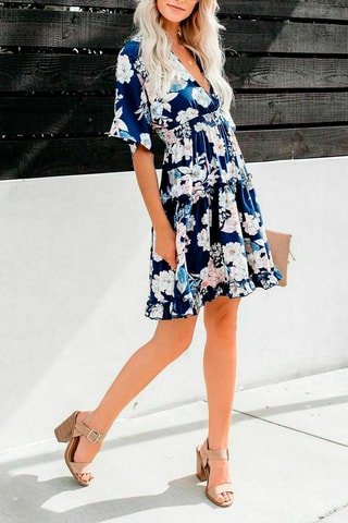 Robe patineuse - Blanc, noir, bleu et rose