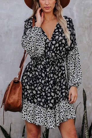 Robe patineuse - Blanc et noir