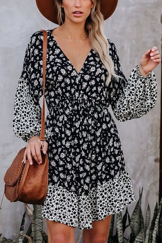 Robe patineuse - Blanc et noir