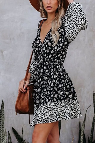 Robe patineuse - Blanc et noir