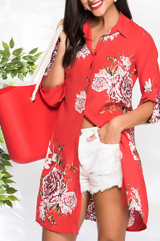 Robe - Rouge et rose