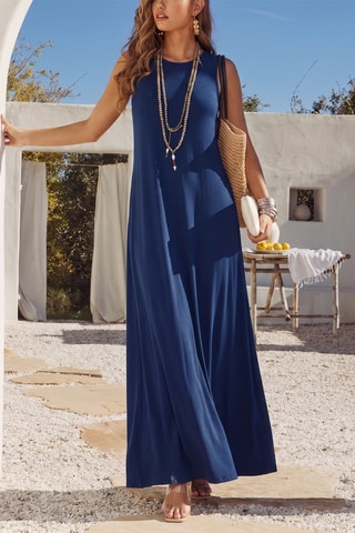 Robe longue - Bleu marine