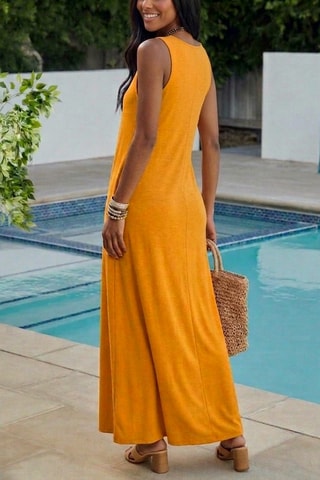 Robe longue - Jaune foncé