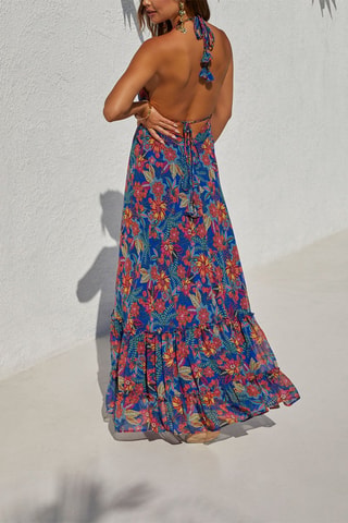 Robe longue - Bleu