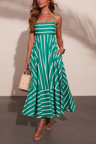Robe midi - Vert