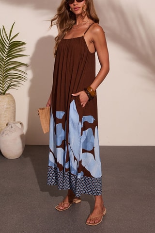 Robe longue - Marron