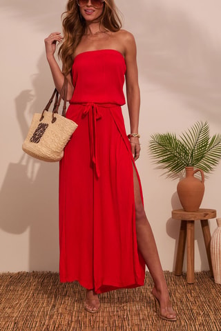 Combinaison bustier - Rouge