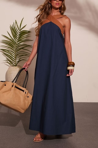 Robe longue - Bleu marine
