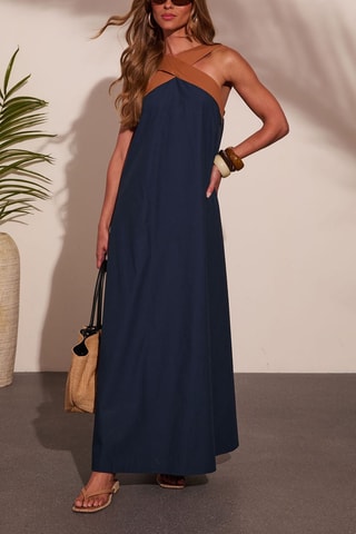 Robe longue - Bleu marine