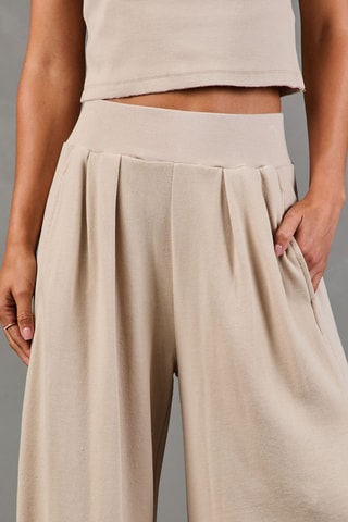 Pantalon taille haute - Gris clair
