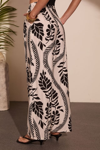 Pantalon taille haute - Écru