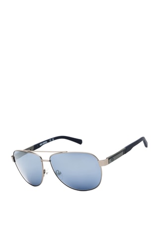 Lunettes de soleil homme - Verres effet miroir - Catégorie 3 - Bleu marine
